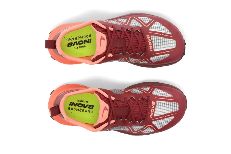 Inov8 MudTalon Speed Wide Women's Fell Running Shoe in Burgundy/Coral-2